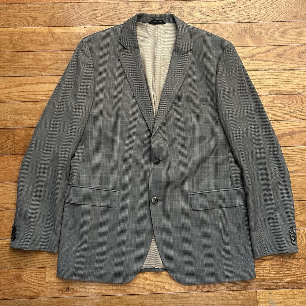Hugo Boss The James Sharp 2 Super 100 Wool Plaid Suit Jacket Blazer 42R